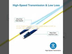 Kabel Patch Fiber Dupleks LC-LC Mode Tunggal LC/UPC ke LC/UPC Kabel Patch Fiber Optik