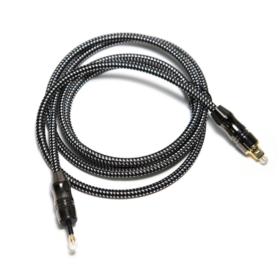 Beli TOSLINK OD6.0mm Kabel Audio Serat Optik Digital Kawat Plastik Paduan Seng Hitam online manufacture
