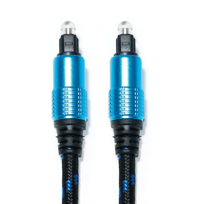 Beli TOSLINK Optical Audio Digital Cable Plated Round Ject Knited Rope Hifi Sound Untuk Home Theater 1.8M 2M online manufacture