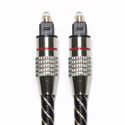 Beli Merah & Toslink Kabel Audio Digital Nilon Dikepang Bertekstur Tali OD4.0 Konektor Berlapis Logam 1.2M 1.5M 2M 3M online manufacture