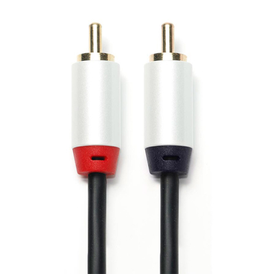 Beli Kabel Audio Digital 3.5mm 2/1 Putih Berlapis Logam Shell Emas Konektor 1M 2M 3M RCA Untuk Soundbar audio mobil online manufacture