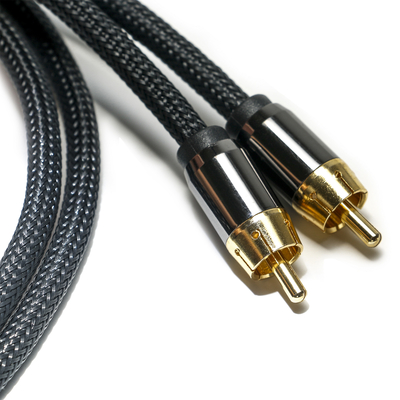 Beli RCA Kabel Audio Digital 3.5 MM Knit nylon Rope Disepuh Aluminium Alloy Shell Konektor Emas Kualitas Premium Untuk Soundbar online manufacture