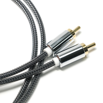 Beli RCA Splendid Black Nylon Knited Aluminium Alloy Shell OD6.0 Untuk soundbar HiFi audio Mobil mewah 1.5M online manufacture