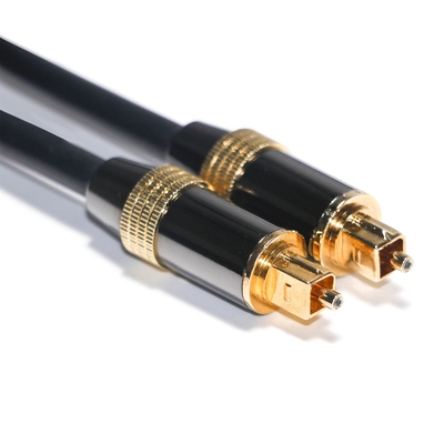 Beli Kabel Digital Toslink OB6.0 PVC Rope Plated Black Metal Rim Antarmuka Emas 1.2M 2M online manufacture
