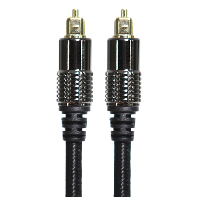 Beli TOSLINK Kabel Audio Optik OD5.0 Blakc Knite Rope Berlapis Paduan Shell Antarmuka Emas 0.8M 1.2M Untuk Home theater Soundbar online manufacture