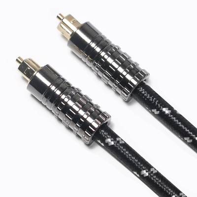 Beli Toslink Digital Kabel Audio Optik OD5.0 Rajutan Tali Berlapis dengan Shell Bertekstur Hitam untuk Amplifier Soundbar 1.5M 3M 5M online manufacture