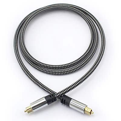 Beli Digital Optical Audio Toslink Braid Cable OD5.0 Berlapis Perak Aluminium Shell Untuk Amplifier Soundbar 1.5M 3M 5M online manufacture