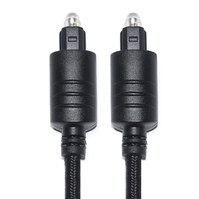 Beli TOSLINK Kabel Audio Digital Hitam Rajutan Tali Berlapis Emas Round Port untuk Pemutar DVD 1M 2M 3M online manufacture