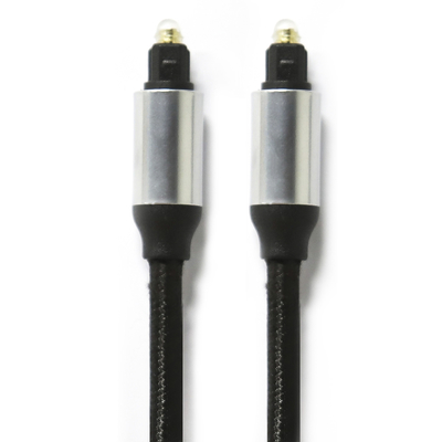 Beli Toslink Digital Kabel Serat Optik OD4.0 Kabel Dikepang Plastik Berlapis Logam Shell Bulat Konektor Untuk Soundbar Pemutar CD online manufacture
