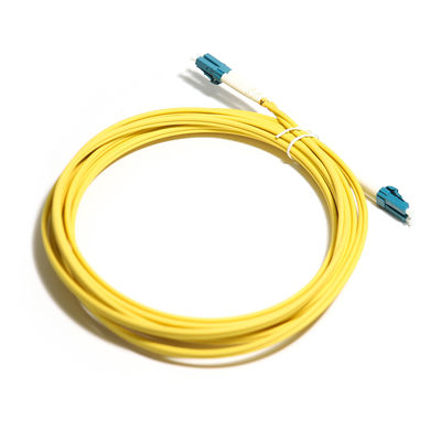 Kualitas  Optical Fiber Cord Yellow Duplex Multimode OM5 2M 3M 5m 10G LC-LC For WLAN  LAN pabrik