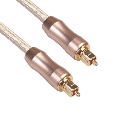 Beli TOSLINK Kabel Audio Optik Steker Emas Tali Rajutan Frosted Shell 1.2M Untuk CD / DVD Soundbar Home theater online manufacture