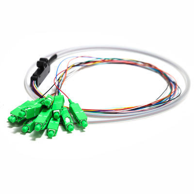 SC APC 12core Fanout Fiber Optic Pigtail SM Simplex 1.5M Serat Optik Pigtail/Planar Lightwave Circuit splitter