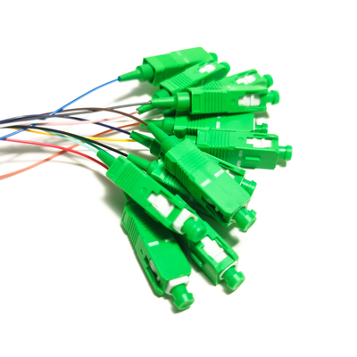 SC APC 12core Fanout Fiber Optic Pigtail SM Simplex 1.5M Serat Optik Pigtail/Planar Lightwave Circuit splitter