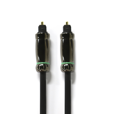 Kabel Audio Optik TOSLINK Tahan Korosi Kabel Hitam OD6.0mm Untuk DVD Blu-Rays