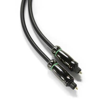 Kabel Audio Optik TOSLINK Tahan Korosi Kabel Hitam OD6.0mm Untuk DVD Blu-Rays