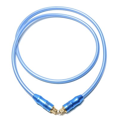 Toslink Kabel Audio Optik Digital OD5.0 Shell Aluminium Berlapis Biru Untuk Amplifier Soundbar 1.5M 3M 5M