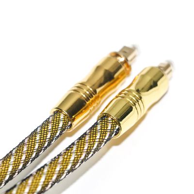 TOSLINK OD7.0 Woven Rope Berlapis Emas port Kabel Digital Resolusi Tinggi Untuk Audiophile Amplifier TV 1.8M 3M 5M