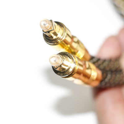 TOSLINK OD7.0 Woven Rope Berlapis Emas port Kabel Digital Resolusi Tinggi Untuk Audiophile Amplifier TV 1.8M 3M 5M