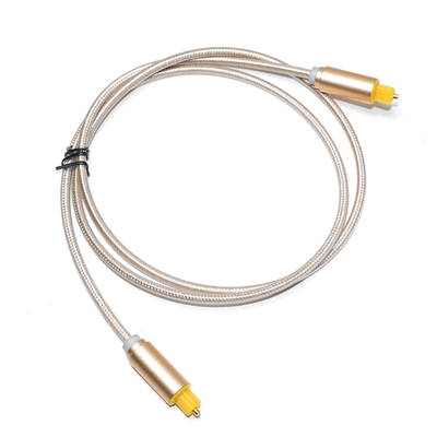 OD4.0 Jalinan Toslink Kabel Digital Konektor Shell Plastik Untuk Soundbar 1.8M 2.4M 3M