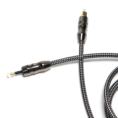 Digital Braided TOSLINK Kabel Audio Optik Berlapis 4K Metal Connecotr Untuk Soundbar Teater