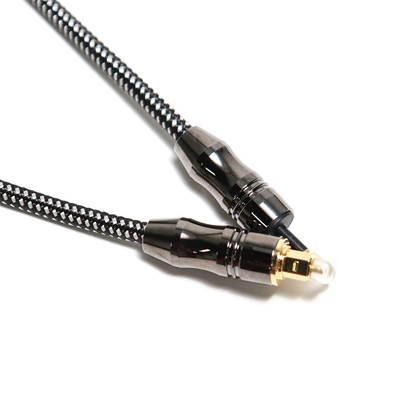 Digital Braided TOSLINK Kabel Audio Optik Berlapis 4K Metal Connecotr Untuk Soundbar Teater