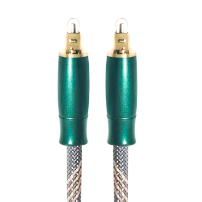 Toslink Kabel Digital Optik Rajutan Tali Berlapis Emas 4K Connecotr Kualitas Suara Tinggi HI FI 1.2M 2M Untuk Amplifier