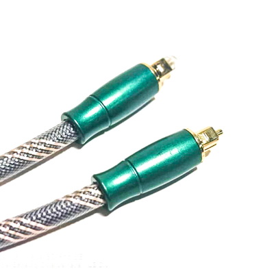 Toslink Kabel Digital Optik Rajutan Tali Berlapis Emas 4K Connecotr Kualitas Suara Tinggi HI FI 1.2M 2M Untuk Amplifier
