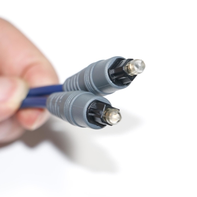 Toslink Audio Kabel Serat Optik Biru SPDIF Plastik Persegi Soket 1.0 Mm PMMA 1M 2M untuk TV CD Player