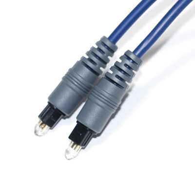 Toslink Audio Kabel Serat Optik Biru SPDIF Plastik Persegi Soket 1.0 Mm PMMA 1M 2M untuk TV CD Player