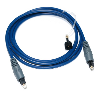 Toslink Audio Kabel Serat Optik Biru SPDIF Plastik Persegi Soket 1.0 Mm PMMA 1M 2M untuk TV CD Player