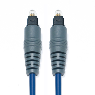 Toslink Audio Kabel Serat Optik Biru SPDIF Plastik Persegi Soket 1.0 Mm PMMA 1M 2M untuk TV CD Player