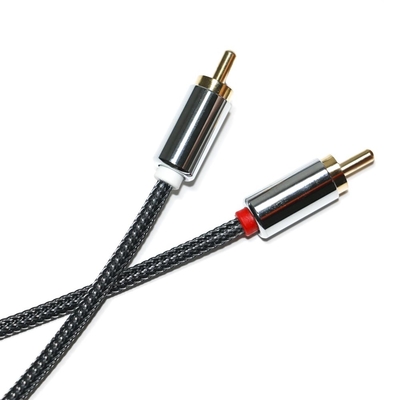 RCA Premium Kualitas Digital Audio SPDIF 3.5mm rajutan Nilon Aluminium paduan Pria Pria Untuk VCD DVD TV Soundbar