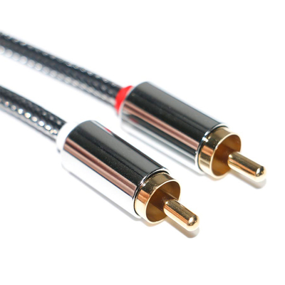 RCA Premium Kualitas Digital Audio SPDIF 3.5mm rajutan Nilon Aluminium paduan Pria Pria Untuk VCD DVD TV Soundbar