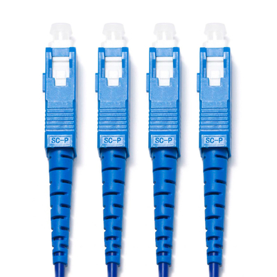 SC LC Fiber Optic Patch Cord Multimode Dual-Core OM3 4/4 10G untuk Survailiance WLAN LAN