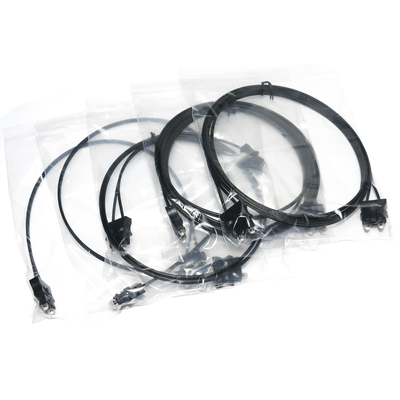 Kabel Serat Optik Plastik 180dB / Km OD2.2 Kabel Tipis Untuk Uji Peralatan, Sistem Servo Konektor Mesin