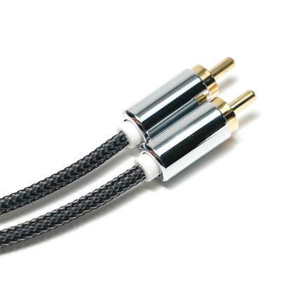 RCA Splendid Black Nylon Knited Aluminium Alloy Shell OD6.0 Untuk soundbar HiFi audio Mobil mewah 1.5M