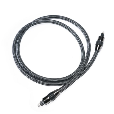 Toslink Black Nylon Braided Metal Shell OD6.0 Untuk Output Digital Speaker TV Cable 1.2M