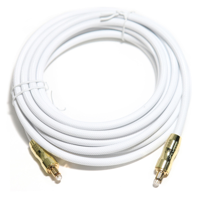 Toslink Audio Digital Kabel Serat Optik OD5.0 Rajutan Tali Berlapis Emas Shell 1.2M Untuk Audiophile Outdoor Speake