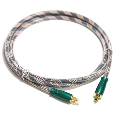 Toslink Kabel Digital Optik Rajutan Tali Berlapis Emas 4K Connecotr Kualitas Suara Tinggi HI FI 1.2M 2M Untuk Amplifier