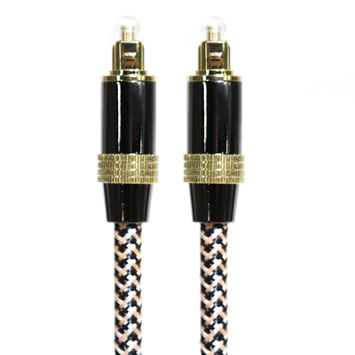 Toslink Didital Optical Cable OD5.0 Golden 4K Port Woven Rope HiFi Sound Untuk Home Theater Soundbar