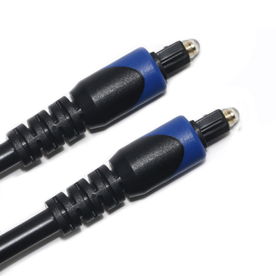 Biru & Kabel Digital Toslink OD4.0 Kabel Serat Optik Berlapis PVC Cope Round Connector Untuk Pemutar CD Soundbar