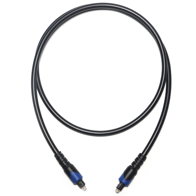 Biru & Kabel Digital Toslink OD4.0 Kabel Serat Optik Berlapis PVC Cope Round Connector Untuk Pemutar CD Soundbar