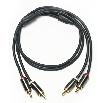 RCA Kabel Audio Digital 3.5MM PVC Berlapis Hitam Paduan Aluminium ShellQuality Untuk Soundbar 0.5M Konektor Untuk Mini Soundbar