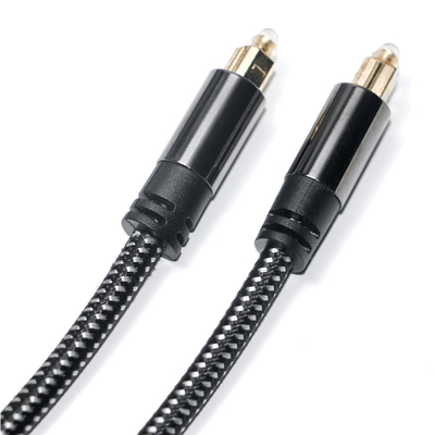 Factory Outlet Brand New Toslink Digital Optical Audio Cable SPDIF Woven Net Kabel Amplifier Berlapis Emas Untuk Subwoofer