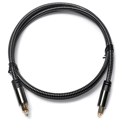 Factory Outlet Brand New Toslink Digital Optical Audio Cable SPDIF Woven Net Kabel Amplifier Berlapis Emas Untuk Subwoofer