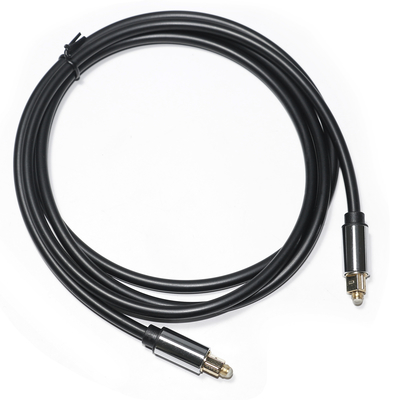 Kabel Audio Optik Digital Toslink OD5.0 Berlapis Alumium Alloy Shell Kabel Antarmuka Persegi untuk subwoofer 1.2M