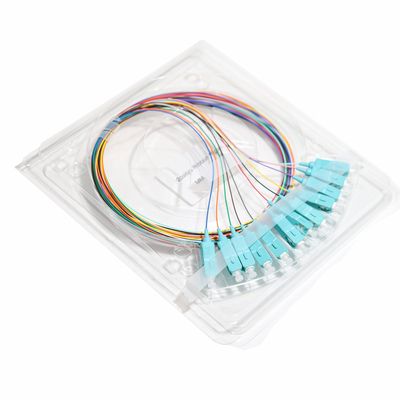 Kabel Patch Serat Optik Biru SC&UPC 12Core Ribbon Pigtail Blue Port 09mm Gigabit Ethernet Kecepatan 1.5M 2M 3M
