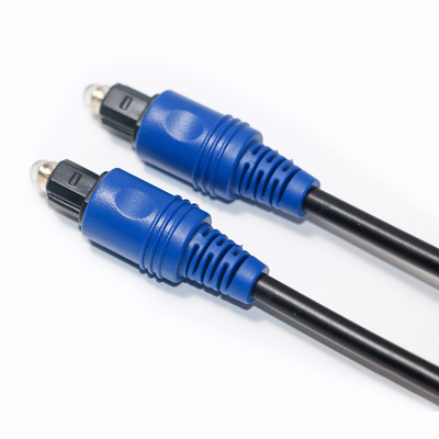 Harga Pabrik Brand New Toslink Digital Optical Fiber Cable PVC Rope Plated Blue Shell HiFi Sound Untuk Home Theater
