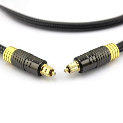 Factory Outlet Premium Digital Optik Audio Toslink 24K Berlapis Emas Tali Rajutan 1.2M