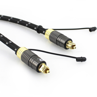 1.2M Plating Toslink Audio Cable untuk Audiophile Subwoofer Speaker dengan Shell Tekstur dan Male to Male Connector